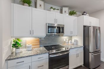 Stainless steel kitchen appliances